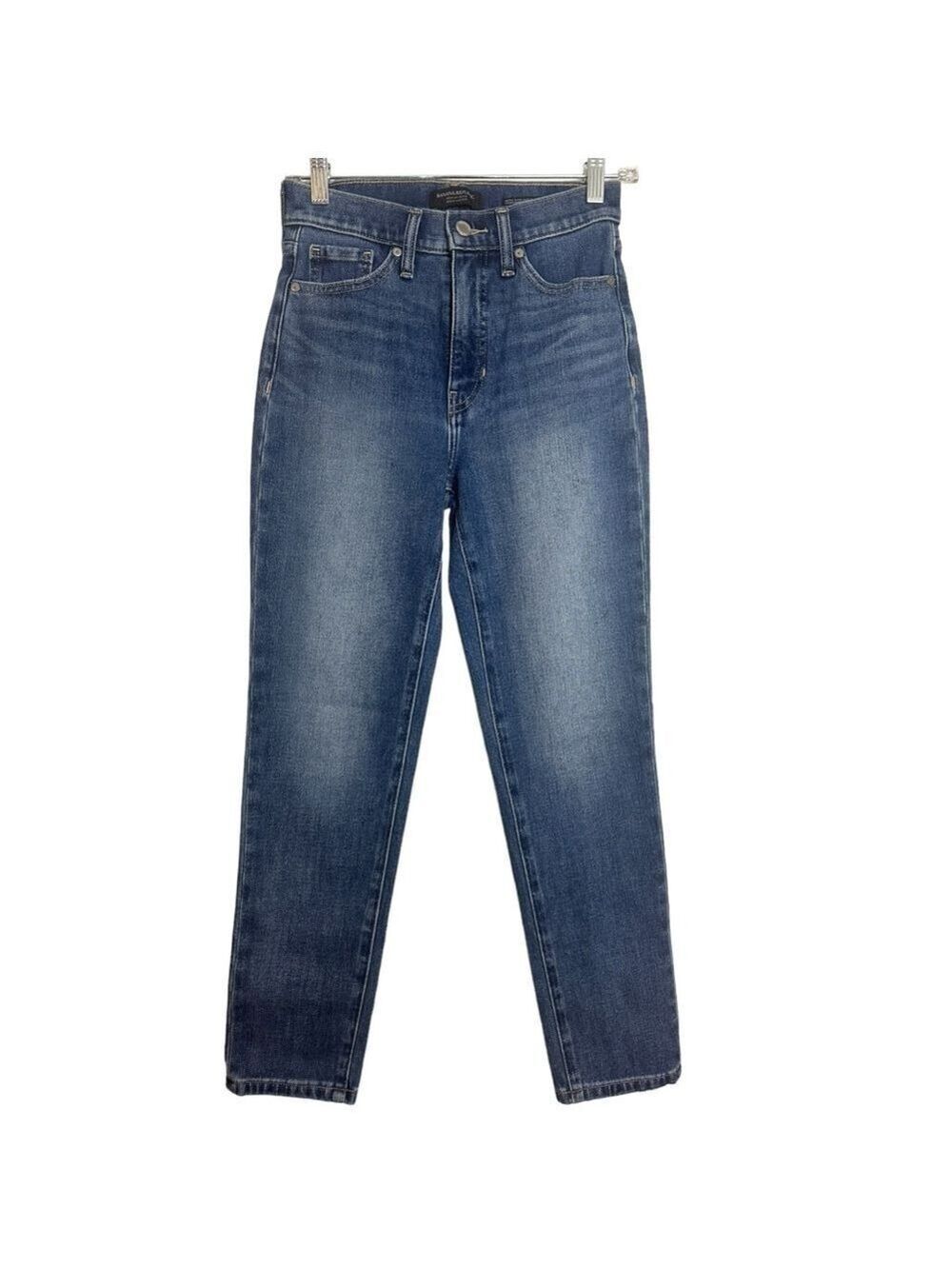 Banana Republic Premium Denim Ultra High Rise Slim Fit Stretch Blue Denim Jeans
